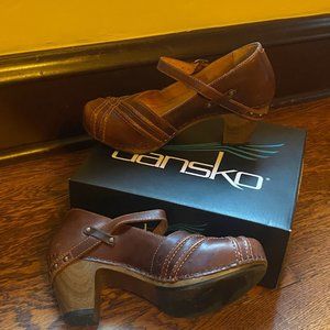 Dansko | Reeny Mary Jane Leather Clogs/Heels | Size 38 or US 7.5-8